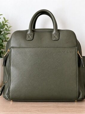 Ayla & Co Olive Green Convertible Diaper Bag Backpack